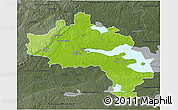 Physical 3D Map of Örebro Kommun, darken, semi-desaturated