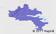 Political 3D Map of Örebro Kommun, cropped outside