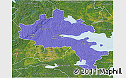 Political 3D Map of Örebro Kommun, satellite outside