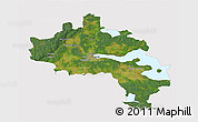 Satellite 3D Map of Örebro Kommun, cropped outside
