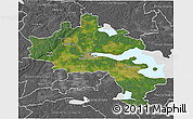 Satellite 3D Map of Örebro Kommun, desaturated