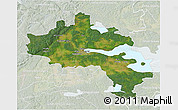 Satellite 3D Map of Örebro Kommun, lighten