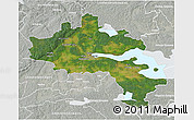 Satellite 3D Map of Örebro Kommun, lighten, semi-desaturated