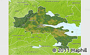 Satellite 3D Map of Örebro Kommun, physical outside