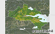 Satellite 3D Map of Örebro Kommun, semi-desaturated