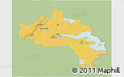 Savanna Style 3D Map of Örebro Kommun, single color outside