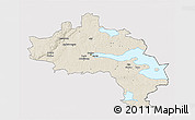 Shaded Relief 3D Map of Örebro Kommun, cropped outside