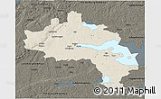 Shaded Relief 3D Map of Örebro Kommun, darken