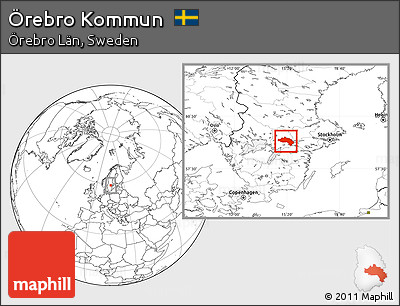 Blank Location Map of Örebro Kommun