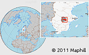 Gray Location Map of Örebro Kommun, highlighted country, highlighted parent region
