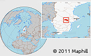 Gray Location Map of Örebro Kommun, highlighted country