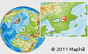 Physical Location Map of Örebro Kommun, highlighted parent region