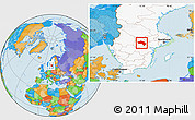 Political Location Map of Örebro Kommun, highlighted country