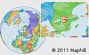 Political Location Map of Örebro Kommun, highlighted parent region