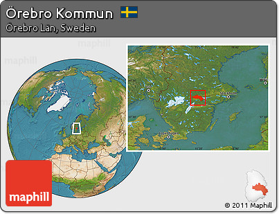 Satellite Location Map of Örebro Kommun