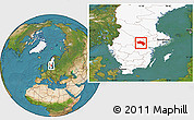 Satellite Location Map of Örebro Kommun, highlighted country