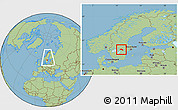 Savanna Style Location Map of Örebro Kommun, within the entire country