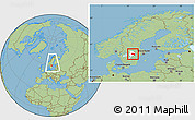 Savanna Style Location Map of Örebro Kommun, highlighted parent region, within the entire country