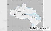 Gray Map of Örebro Kommun, single color outside