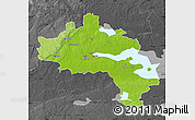 Physical Map of Örebro Kommun, darken, desaturated