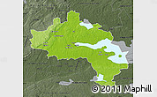 Physical Map of Örebro Kommun, darken, semi-desaturated
