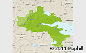 Physical Map of Örebro Kommun, shaded relief outside