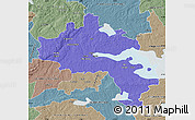 Political Map of Örebro Kommun, semi-desaturated