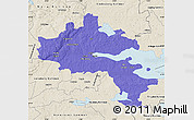 Political Map of Örebro Kommun, shaded relief outside