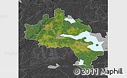 Satellite Map of Örebro Kommun, darken, desaturated