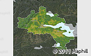 Satellite Map of Örebro Kommun, darken, semi-desaturated