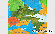 Satellite Map of Örebro Kommun, political outside