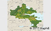 Satellite Map of Örebro Kommun, shaded relief outside