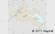 Shaded Relief Map of Örebro Kommun, lighten, desaturated