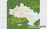 Shaded Relief Map of Örebro Kommun, satellite outside