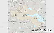 Shaded Relief Map of Örebro Kommun, semi-desaturated