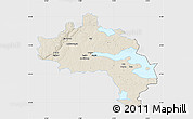 Shaded Relief Map of Örebro Kommun, single color outside