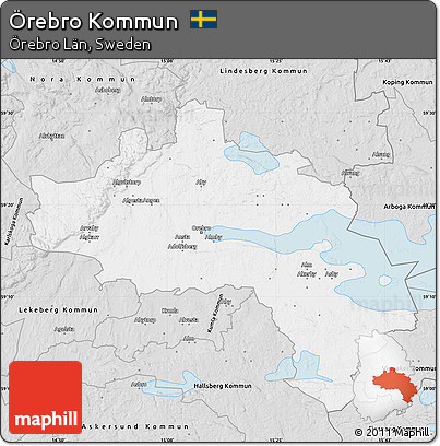 Silver Style Map of Örebro Kommun
