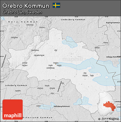 Silver Style Map of Örebro Kommun
