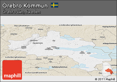 Classic Style Panoramic Map of Örebro Kommun