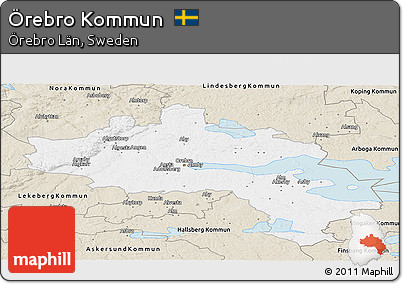 Classic Style Panoramic Map of Örebro Kommun