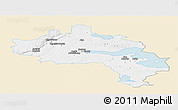 Classic Style Panoramic Map of Örebro Kommun, single color outside