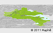 Physical Panoramic Map of Örebro Kommun, lighten, desaturated
