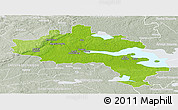 Physical Panoramic Map of Örebro Kommun, lighten, semi-desaturated