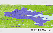 Political Panoramic Map of Örebro Kommun, physical outside