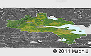 Satellite Panoramic Map of Örebro Kommun, desaturated