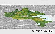 Satellite Panoramic Map of Örebro Kommun, lighten, desaturated