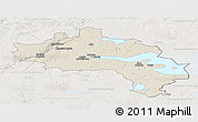 Shaded Relief Panoramic Map of Örebro Kommun, lighten