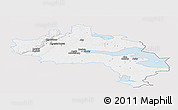 Silver Style Panoramic Map of Örebro Kommun, single color outside