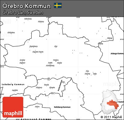 Blank Simple Map of Örebro Kommun