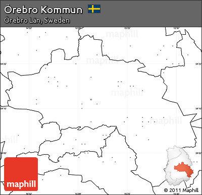 Blank Simple Map of Örebro Kommun, no labels
